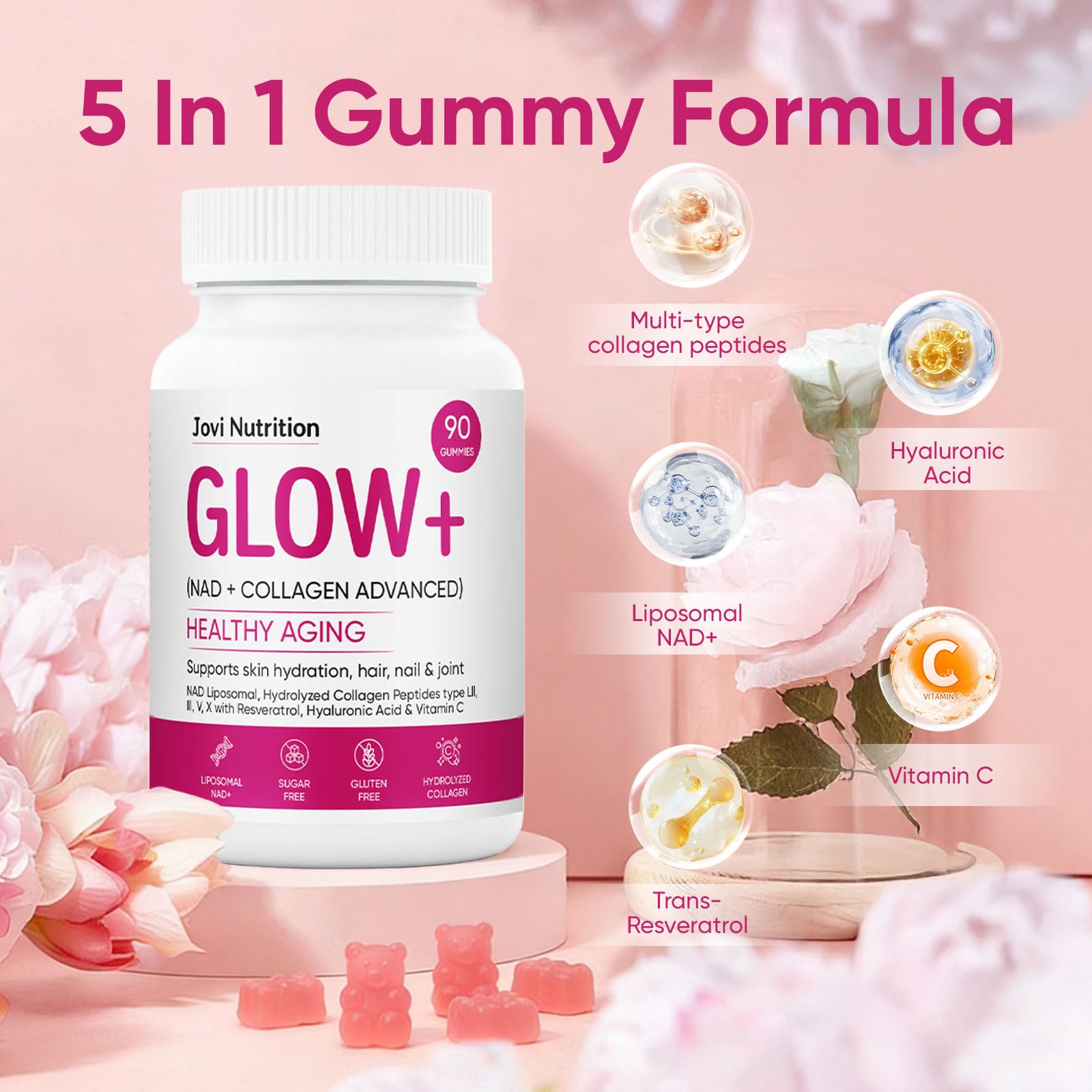 JOVI NUTRITION gominolas en mano para una toma fácil y cómoda