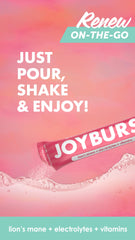 JOYBURST etiqueta de ingredientes destacando electrolitos y vitaminas