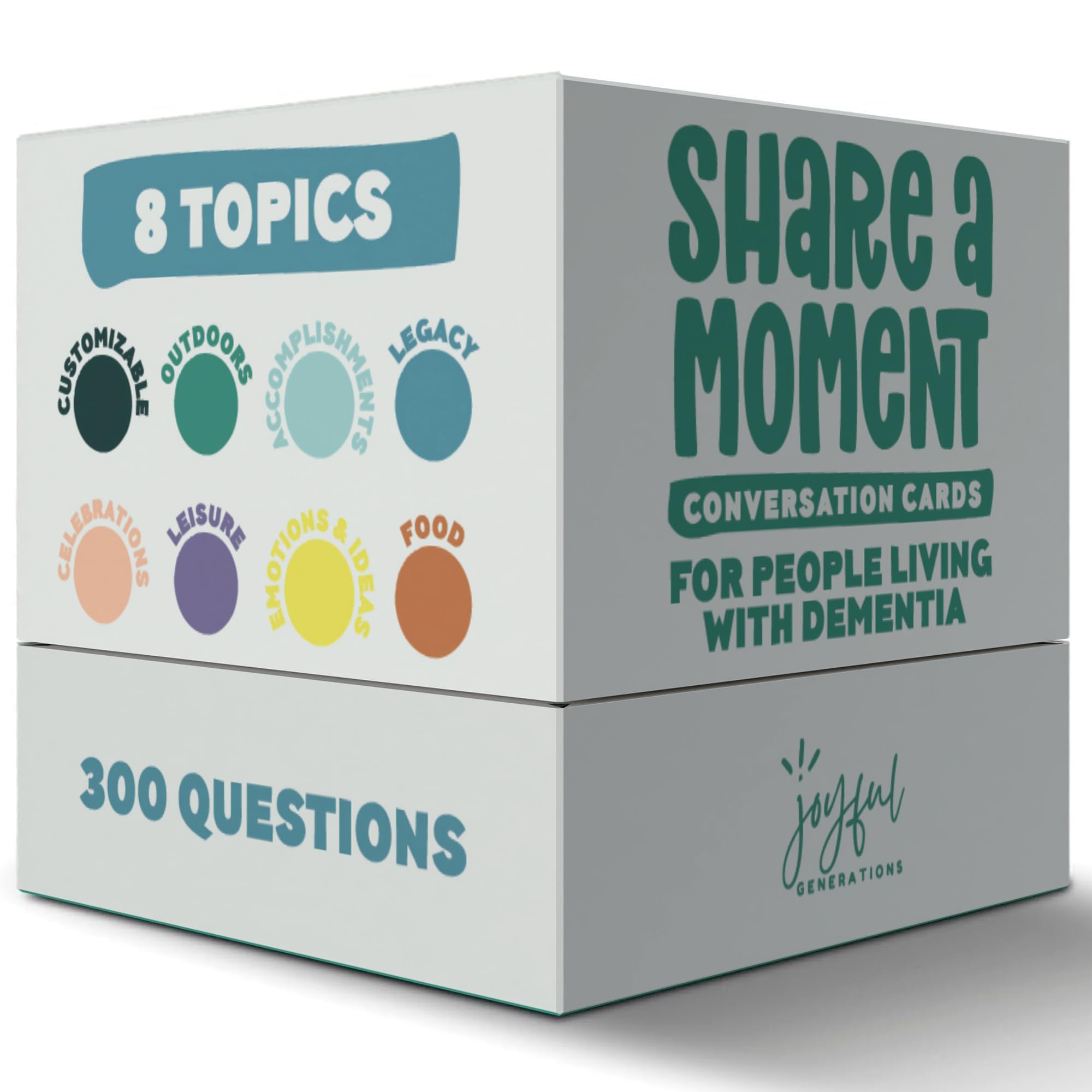 Joyful Generations empaque frontal mostrando la caja y beneficio conectivo