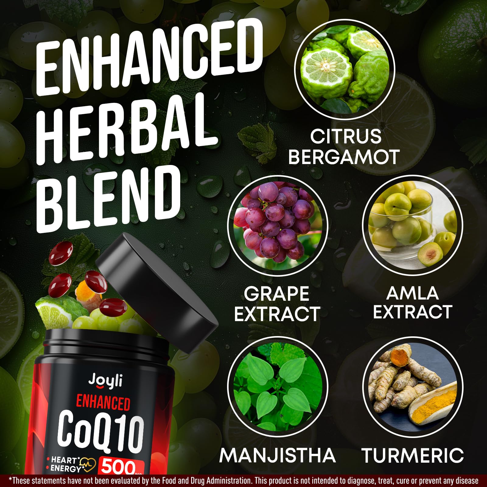 JOYLI Nutrition persona activa tomando suplemento, soporte para energía diaria