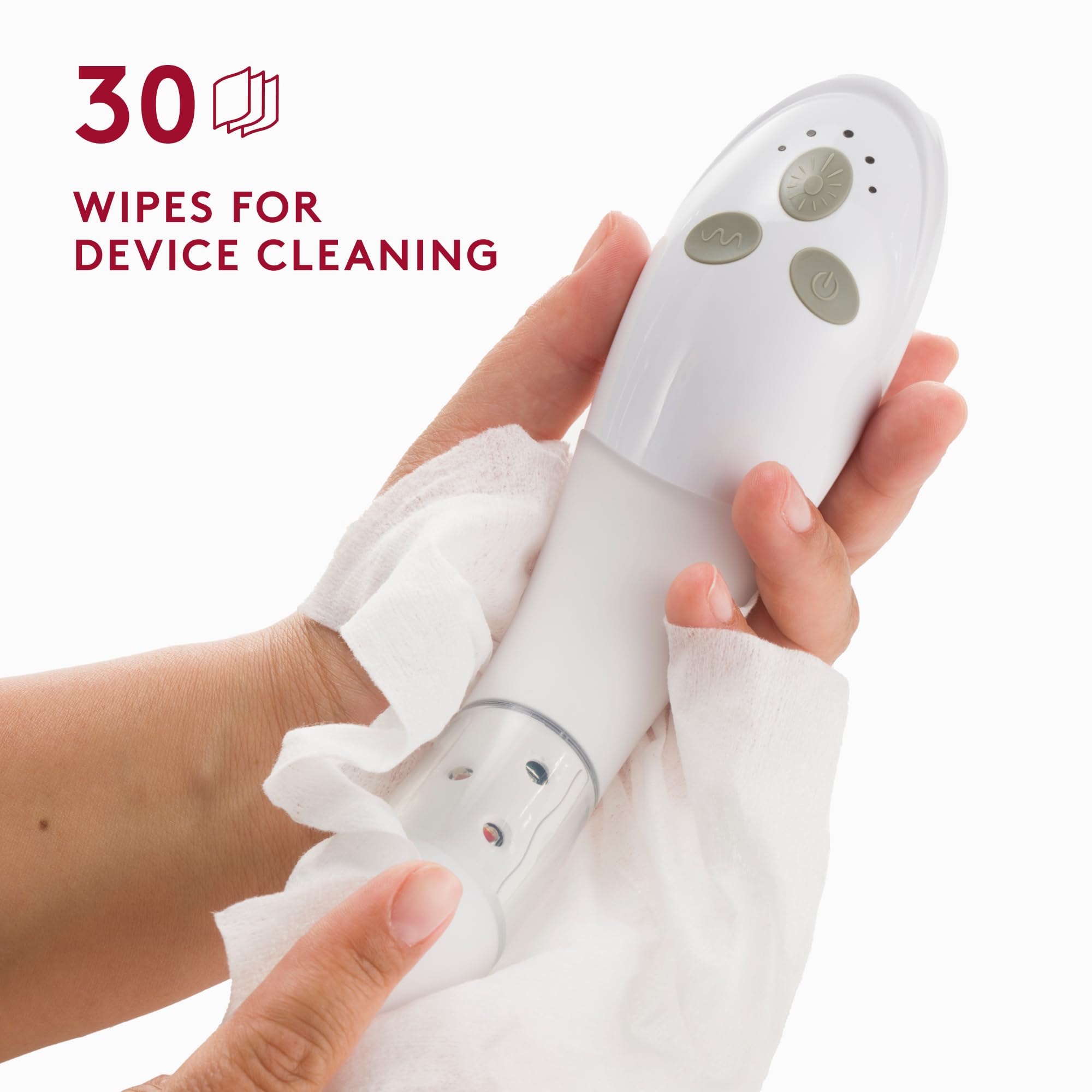 Joylux limpieza del vFit con toallita tras uso, protección de luces