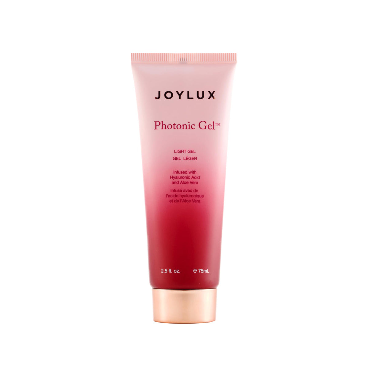 Joylux Photonic Gel envase frontal mostrando tamaño y diseño, hidratación confiable