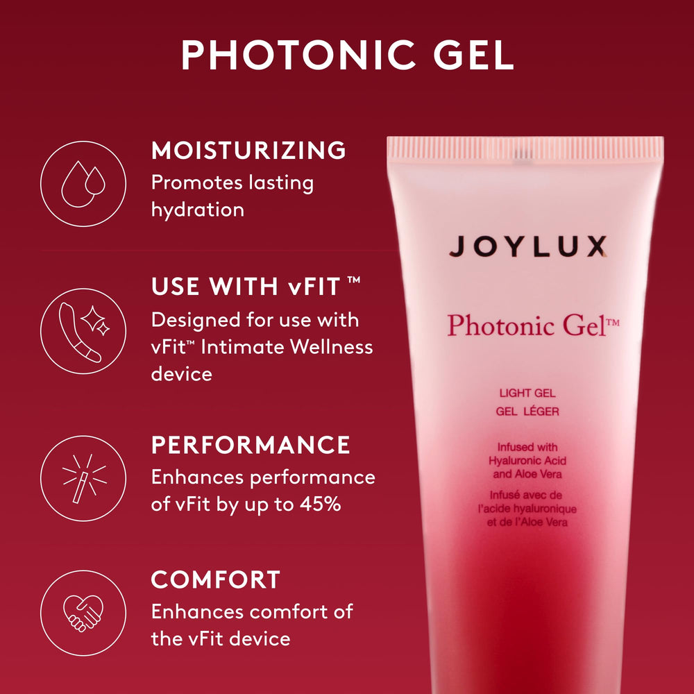 Close-up textura del gel Joylux mostrando aspecto sedoso y fácil aplicación