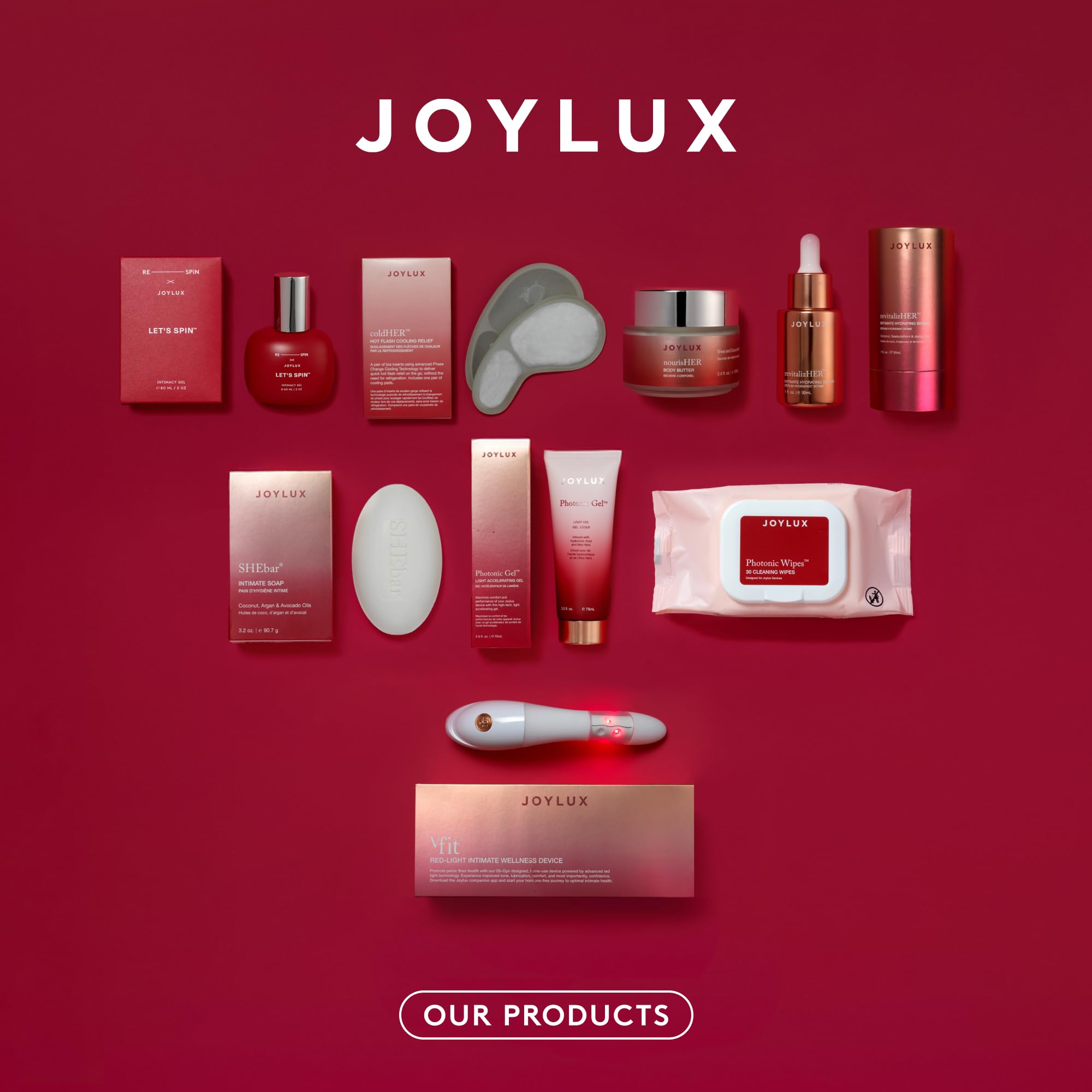 Joylux SHEbar etiqueta con ingredientes limpios y beneficios visibles