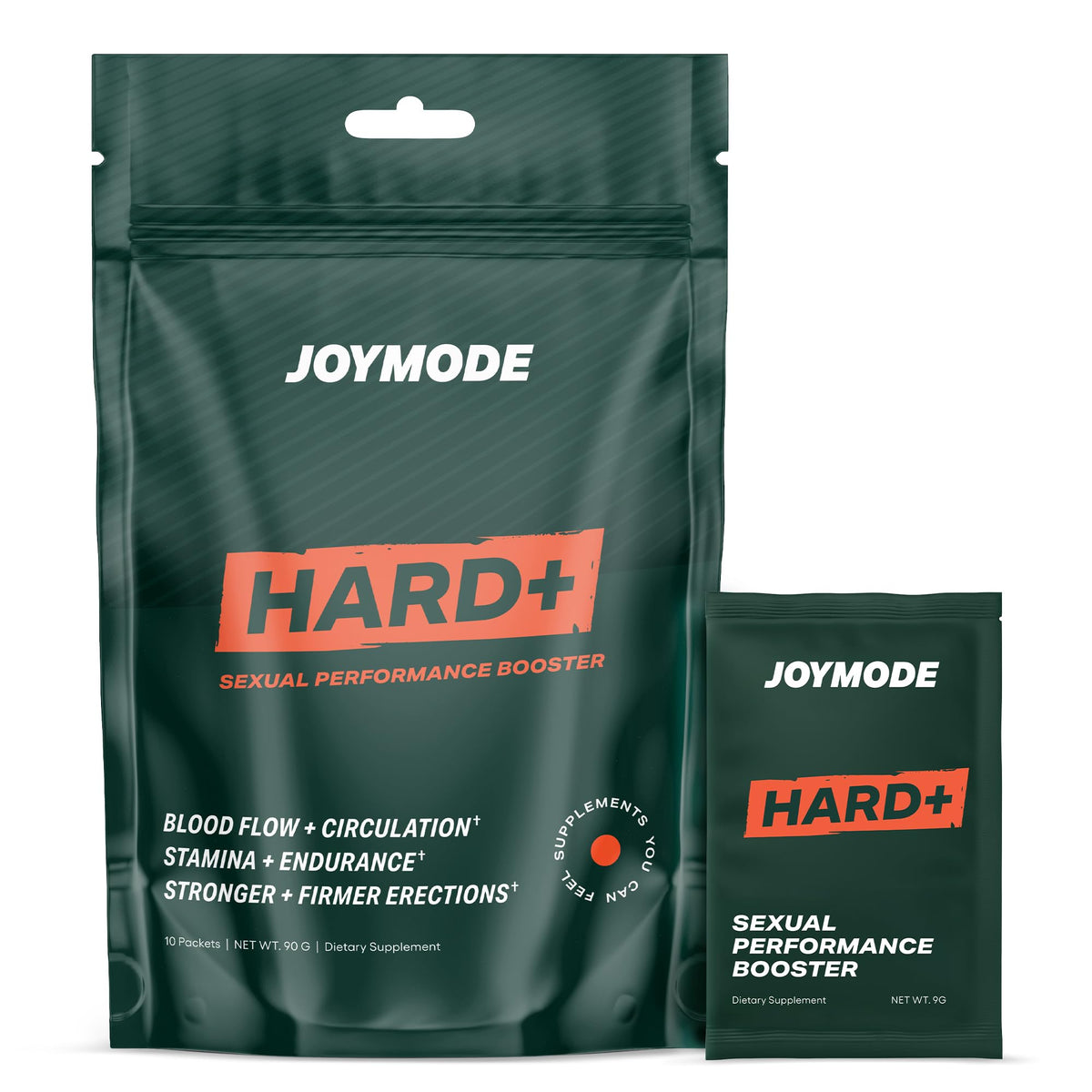 JOYMODE Hard+ vista frontal del paquete con enfoque en presentación y confianza