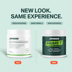 JOYMODE frasco en mano para comparar tamaño y cantidad de cápsulas