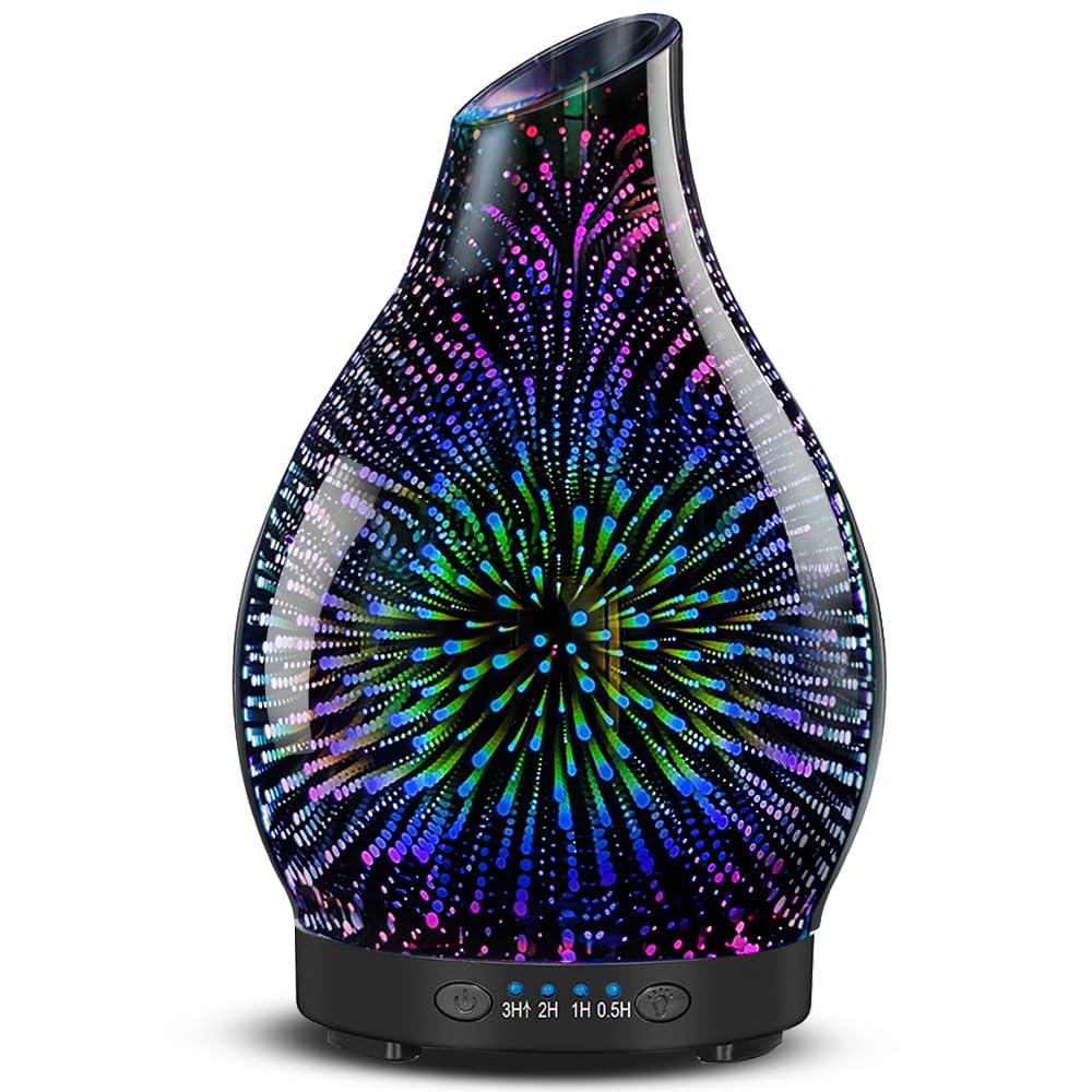 JOYOLO difusor de vidrio frontal mostrando diseño elegante y función aromática