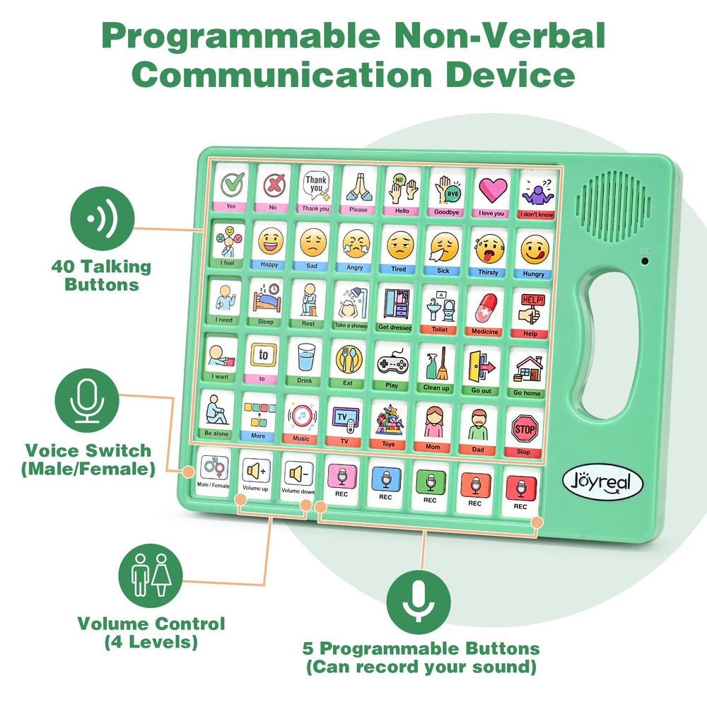 Joyreal módulos de comunicación con pictogramas que facilitan expresión rápida