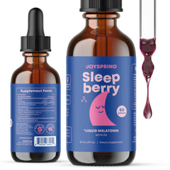 JoySpring botella delantera con etiqueta clara y dosis visible, fácil identificación