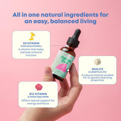 JoySpring frasco junto a una moneda para comparar tamaño práctico