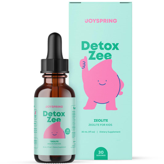 joyspring envase frontal DetoxZee Kids mostrando aspecto y tamaño, fácil identificación