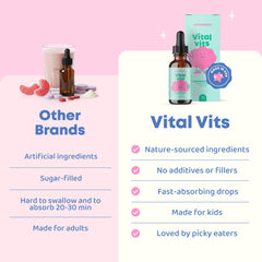 JoySpring etiqueta con lista de vitaminas y extractos herbales, información transparente