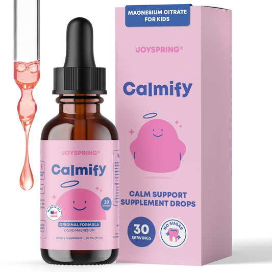 JoySpring frasco frontal mostrando la etiqueta clara y beneficio de calma