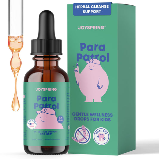 JoySpring botella frontal mostrando la etiqueta y beneficio práctico