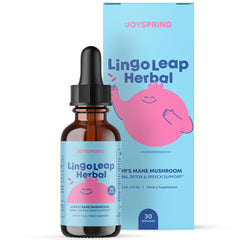 JoySpring LingoLeap frontal mostrando envase y sabor frambuesa para fácil identificación