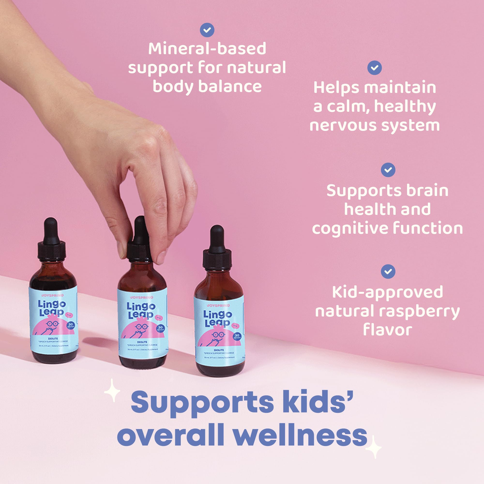 JoySpring LingoLeap ingredientes naturales berries resaltados y color