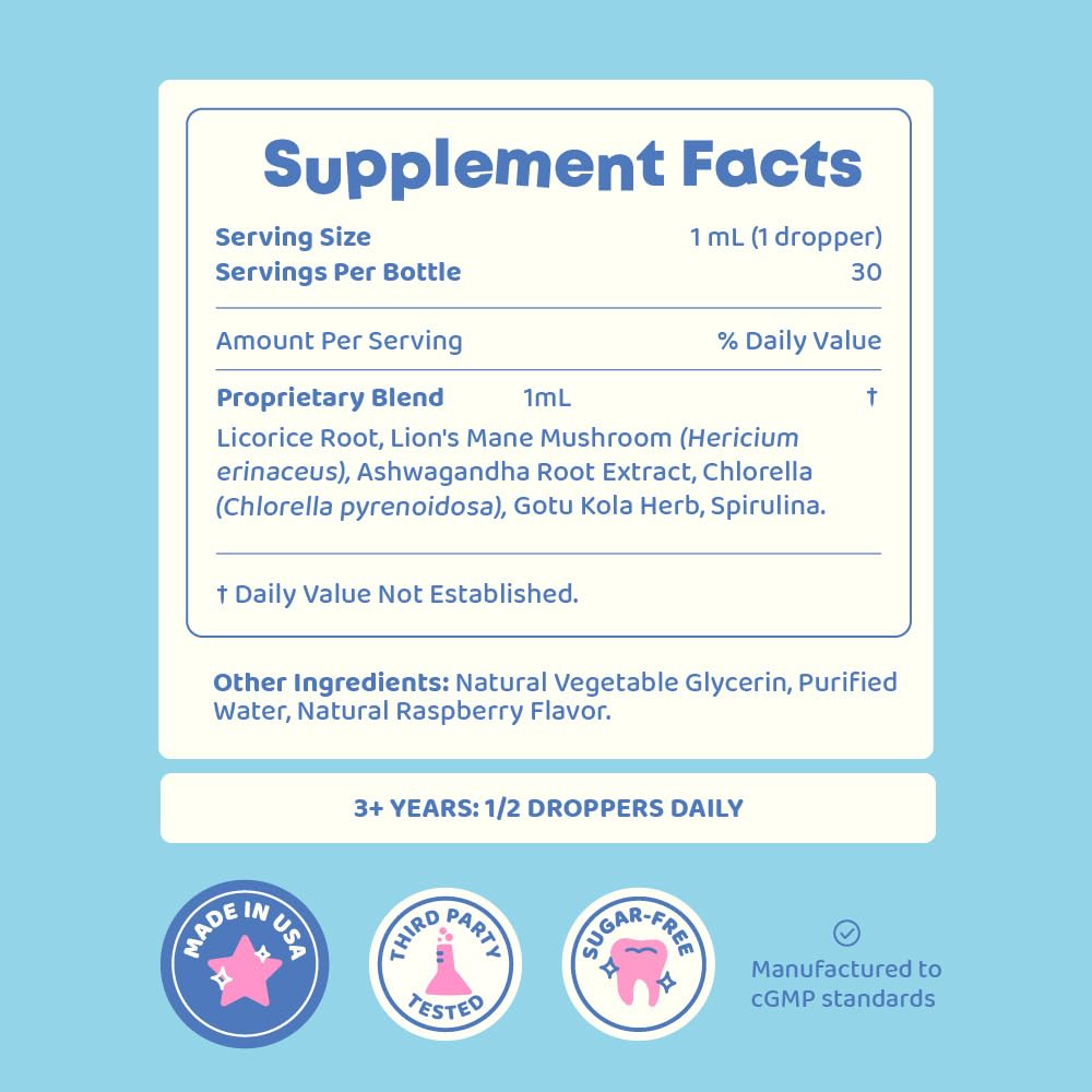 JoySpring primer plano de melena de león y gotu kola para mostrar ingredientes clave