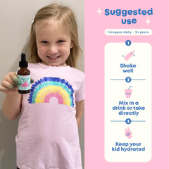 JoySpring niño tomando gotas, administración infantil sencilla