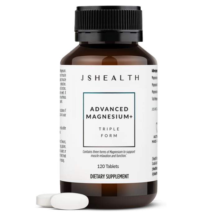 JSHealth frasco frontal mostrando el envase y beneficio de relajación