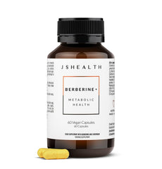 JSHealth envase frontal de Berberine mostrando diseño y fuerza del producto