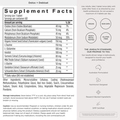 Ángulo lateral del packaging JSHealth, diseño y cantidad de 60 comprimidos