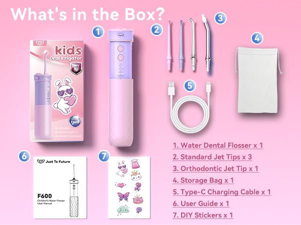 JTF accesorios con pegatinas y estuche fomentando hábito divertido