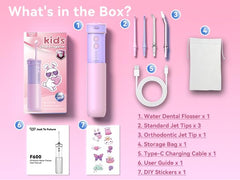 JTF accesorios con pegatinas y estuche fomentando hábito divertido