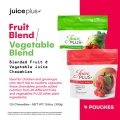 Juice Plus+ etiqueta con información nutricional para verificar ingredientes