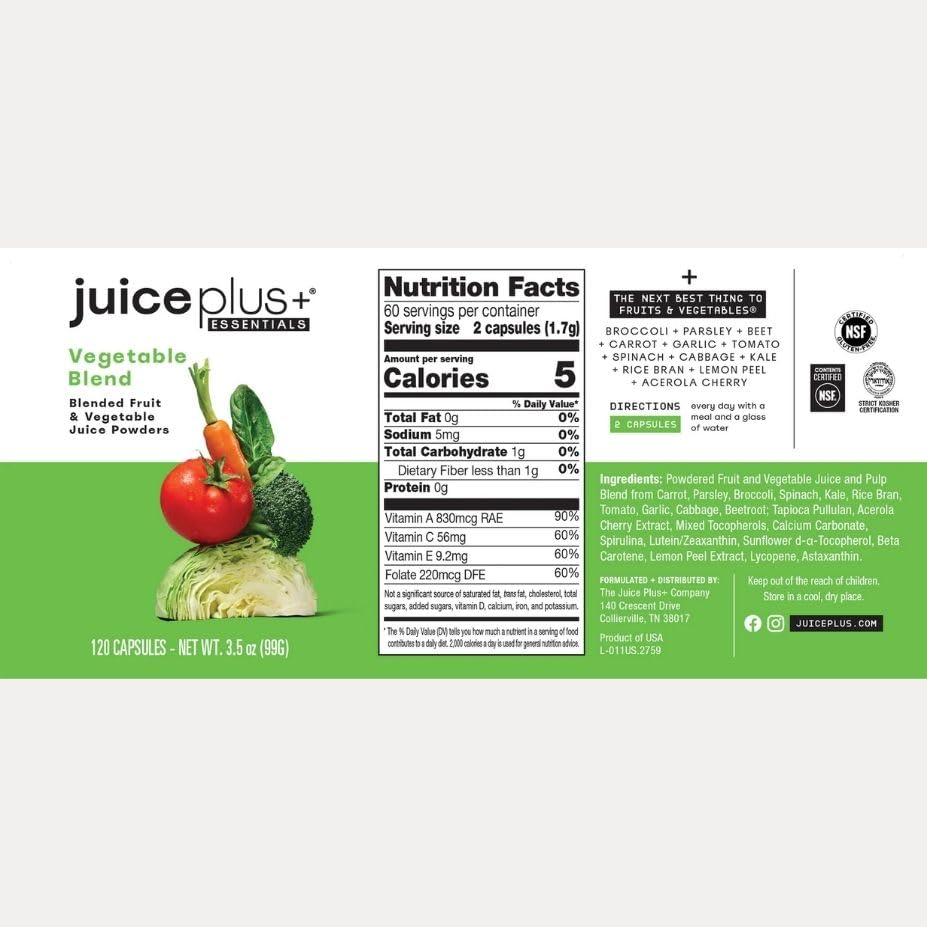 Juice Plus+ frascos en ambiente familiar promoviendo uso compartido