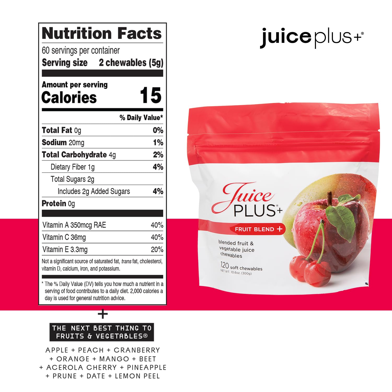Juice Plus+ paquetes individuales en mano para destacar portabilidad y conveniencia