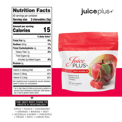 Juice Plus+ paquetes individuales en mano para destacar portabilidad y conveniencia