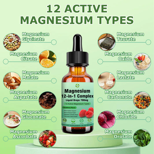 JUIWEFKK etiqueta con lista de 12 magnesios y transparencia en ingredientes