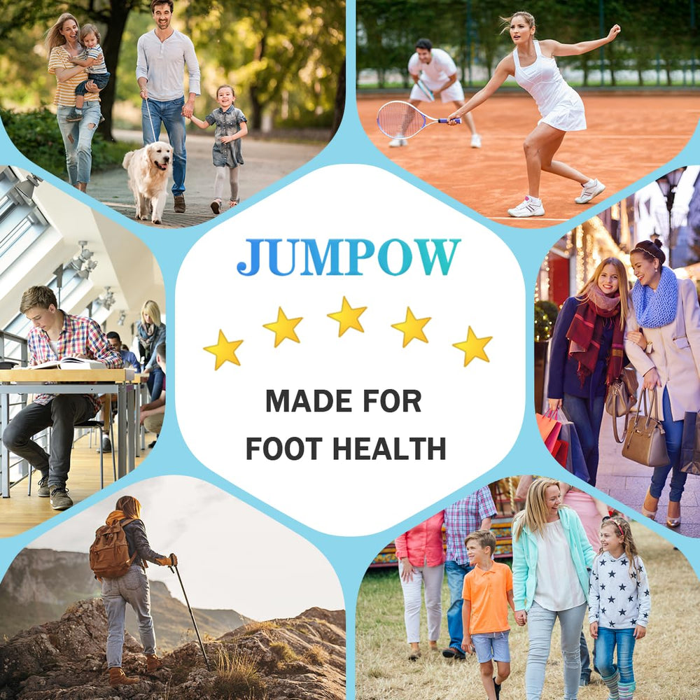 JUMPOW almohadilla en pie dentro de zapatos formales mostrando discreción y confort