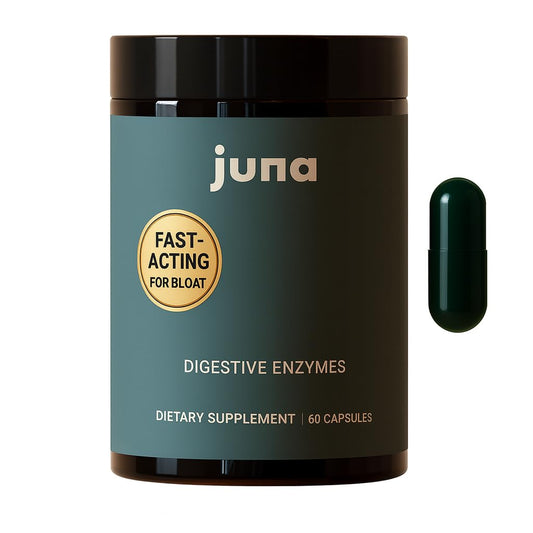 Juna frasco frontal mostrando el envase y beneficio digestivo