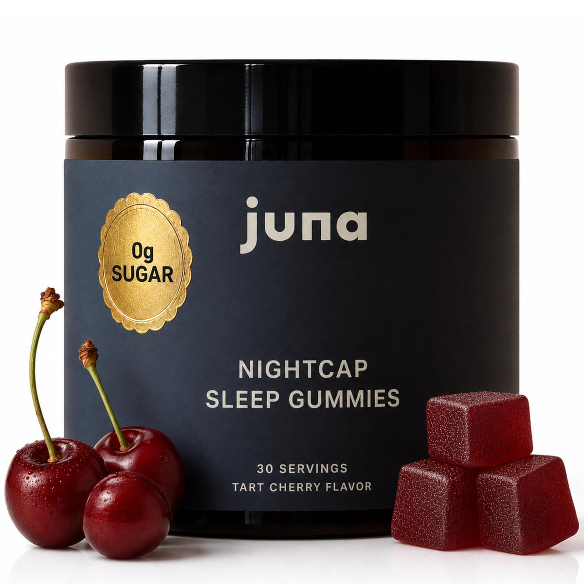 Juna Nightcap vista frontal del empaque mostrando diseño y beneficios