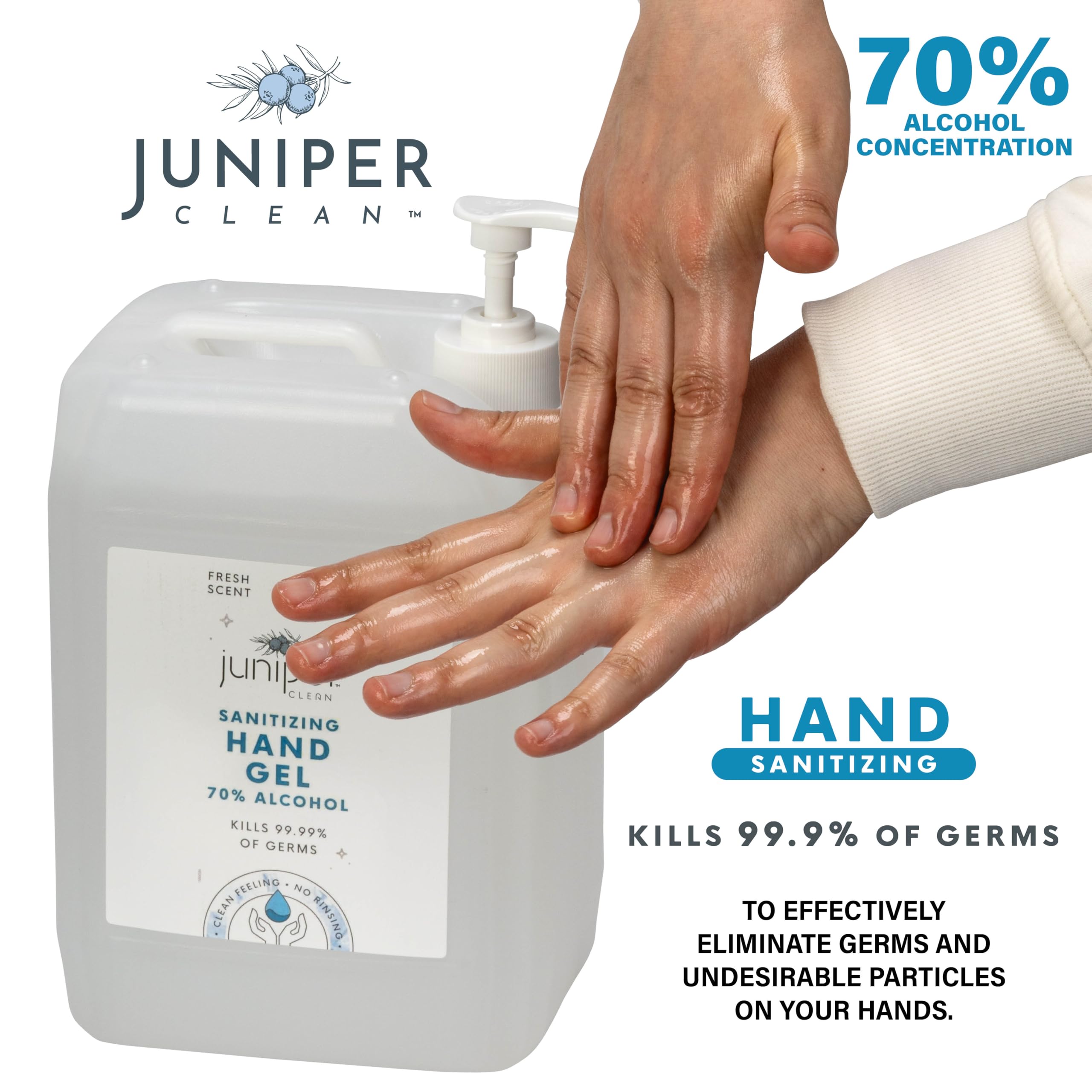 Juniper CLEAN etiqueta con ingredientes y concentración para mayor confianza