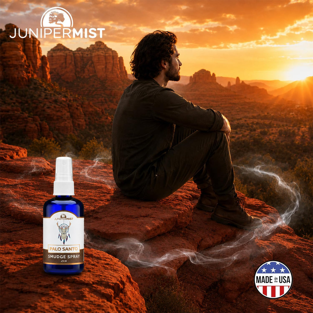 JUNIPERMIST spray en sesión de meditación aporta ambiente relajante