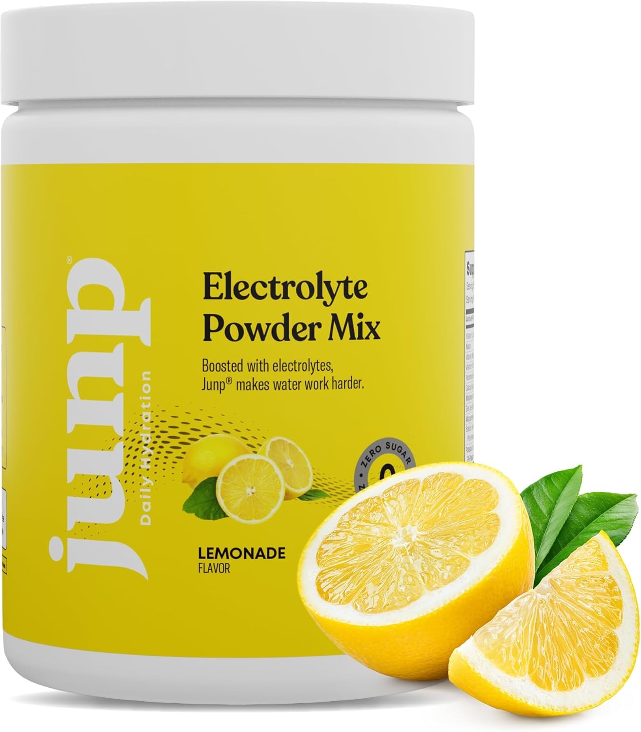 JUNP empaque frontal limonada, identificación clara y beneficios