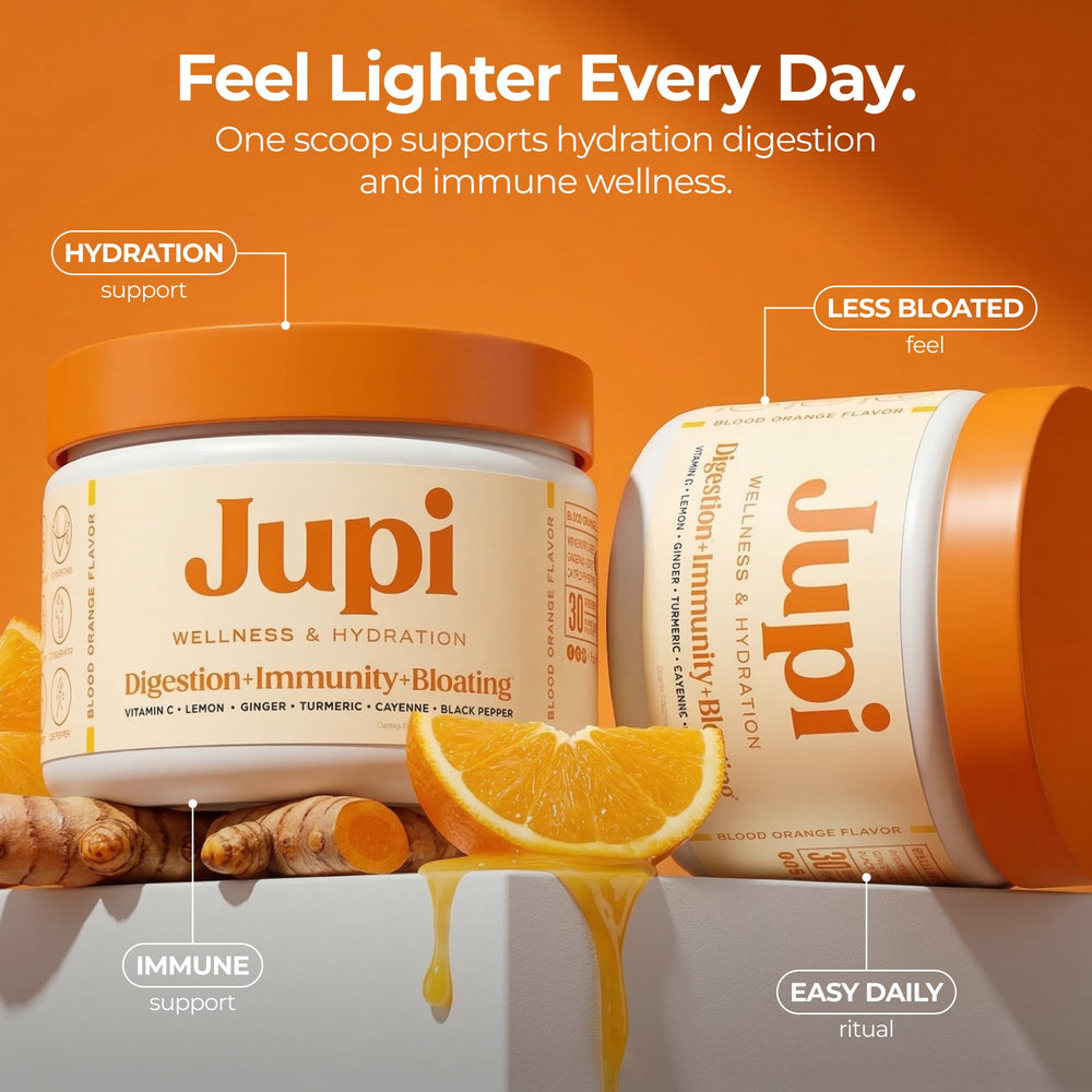 Jupi etiqueta con lista de ingredientes y beneficios para decisiones claras