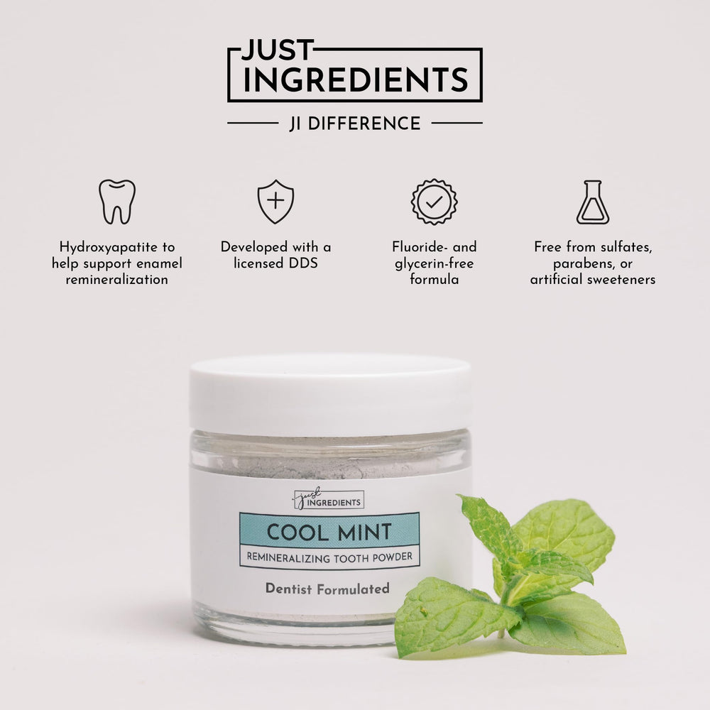 JUST INGREDIENTS comparación de tamaño 1 oz, ideal para viajes