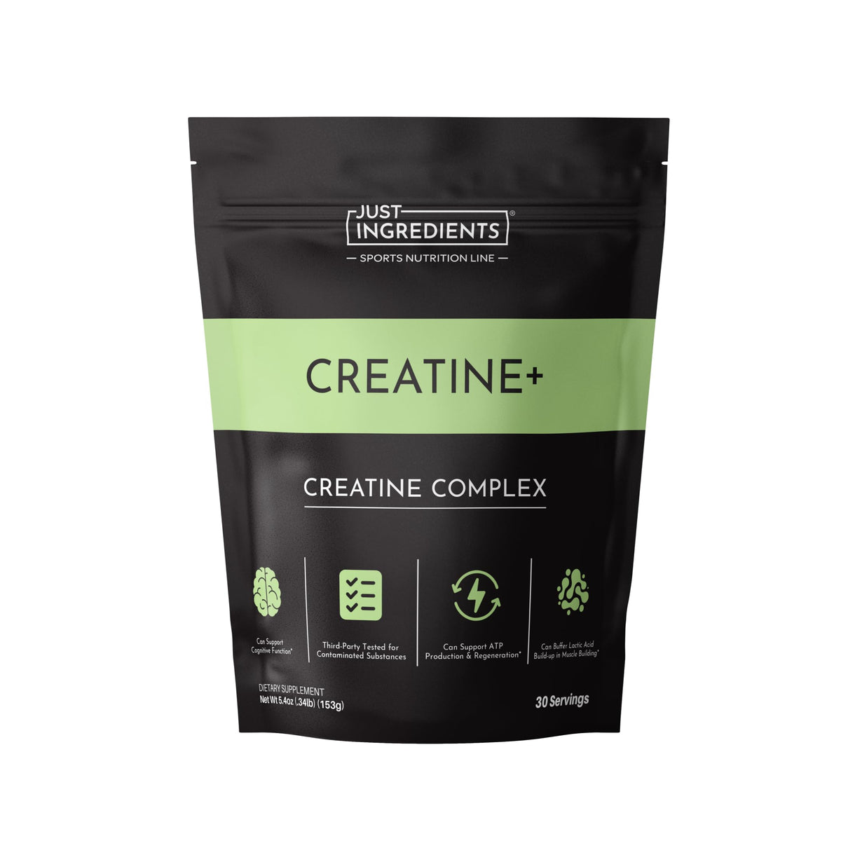 JUST INGREDIENTS envase frontal mostrando etiqueta clara y beneficios