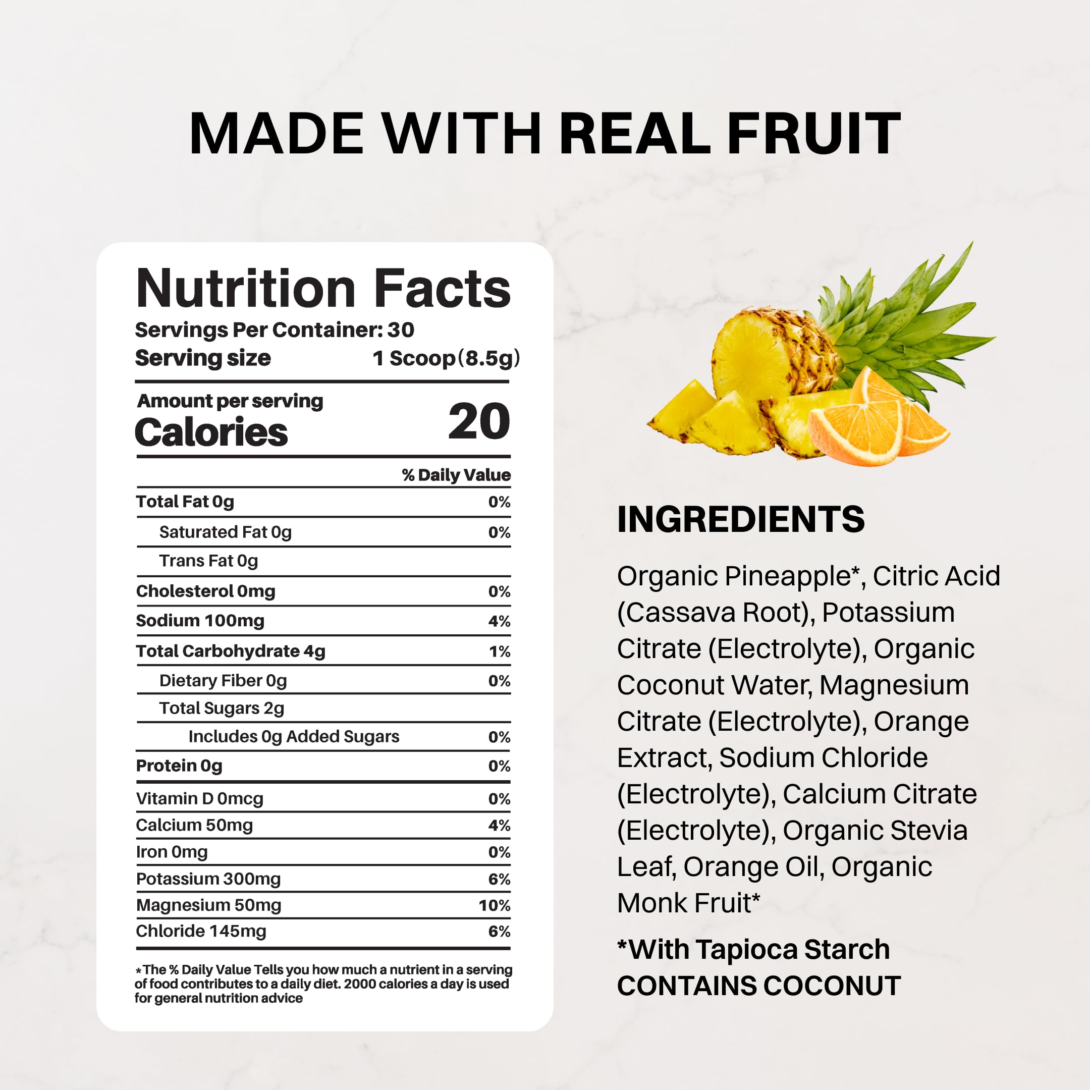 JUST INGREDIENTS bebida preparada en botella para hidratación rápida