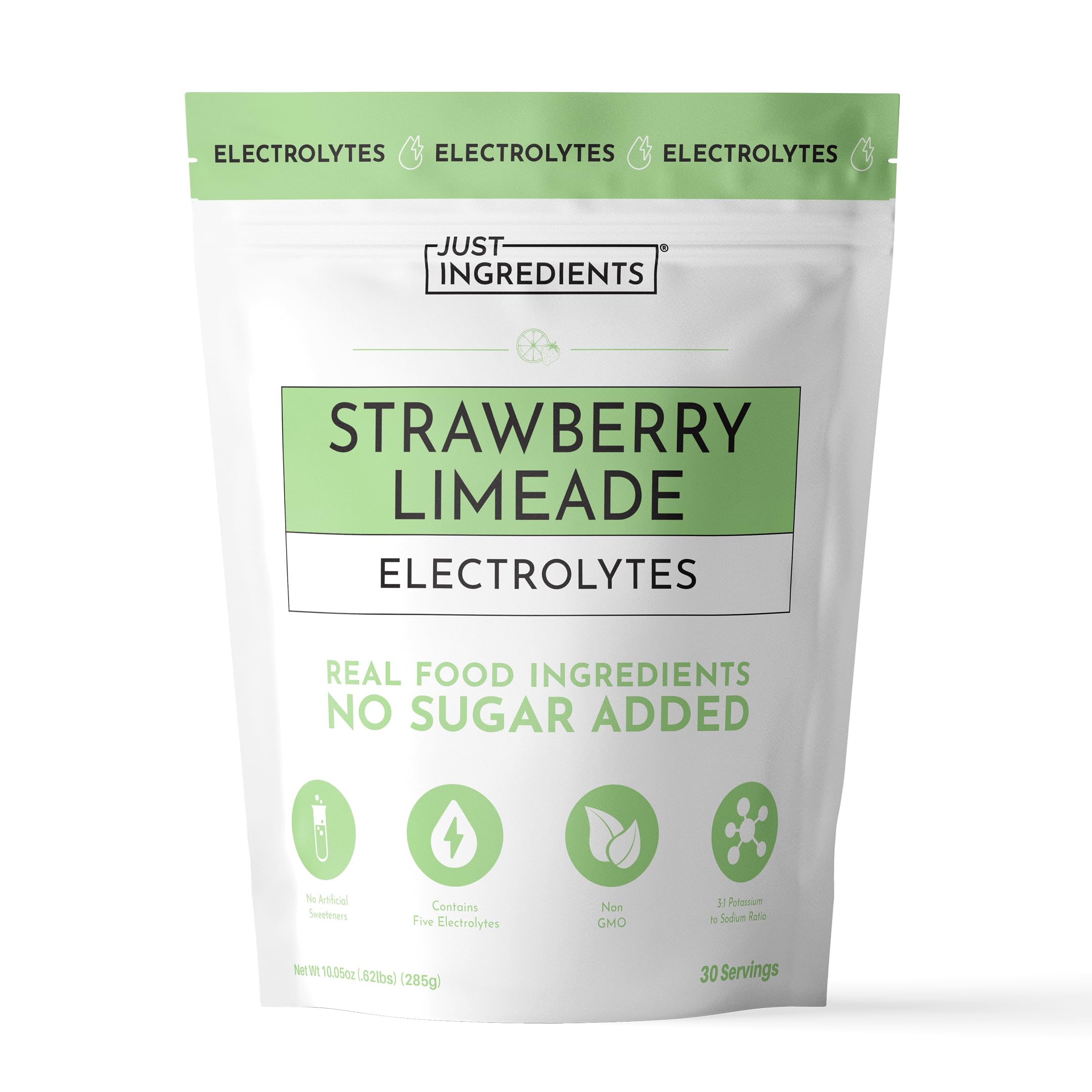 JUST INGREDIENTS envase frontal mostrando etiqueta clara y beneficios