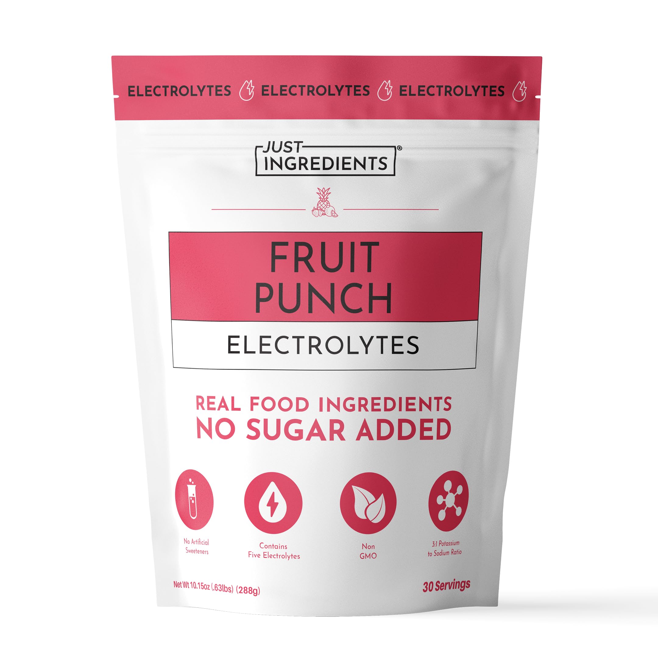 JUST INGREDIENTS envase frontal mostrando etiqueta y beneficio de hidratación