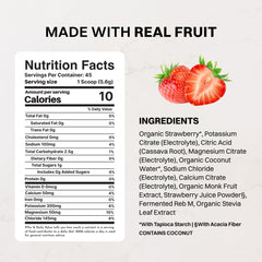 JUST INGREDIENTS vaso mezclado mostrando bebida rosa y aspecto refrescante