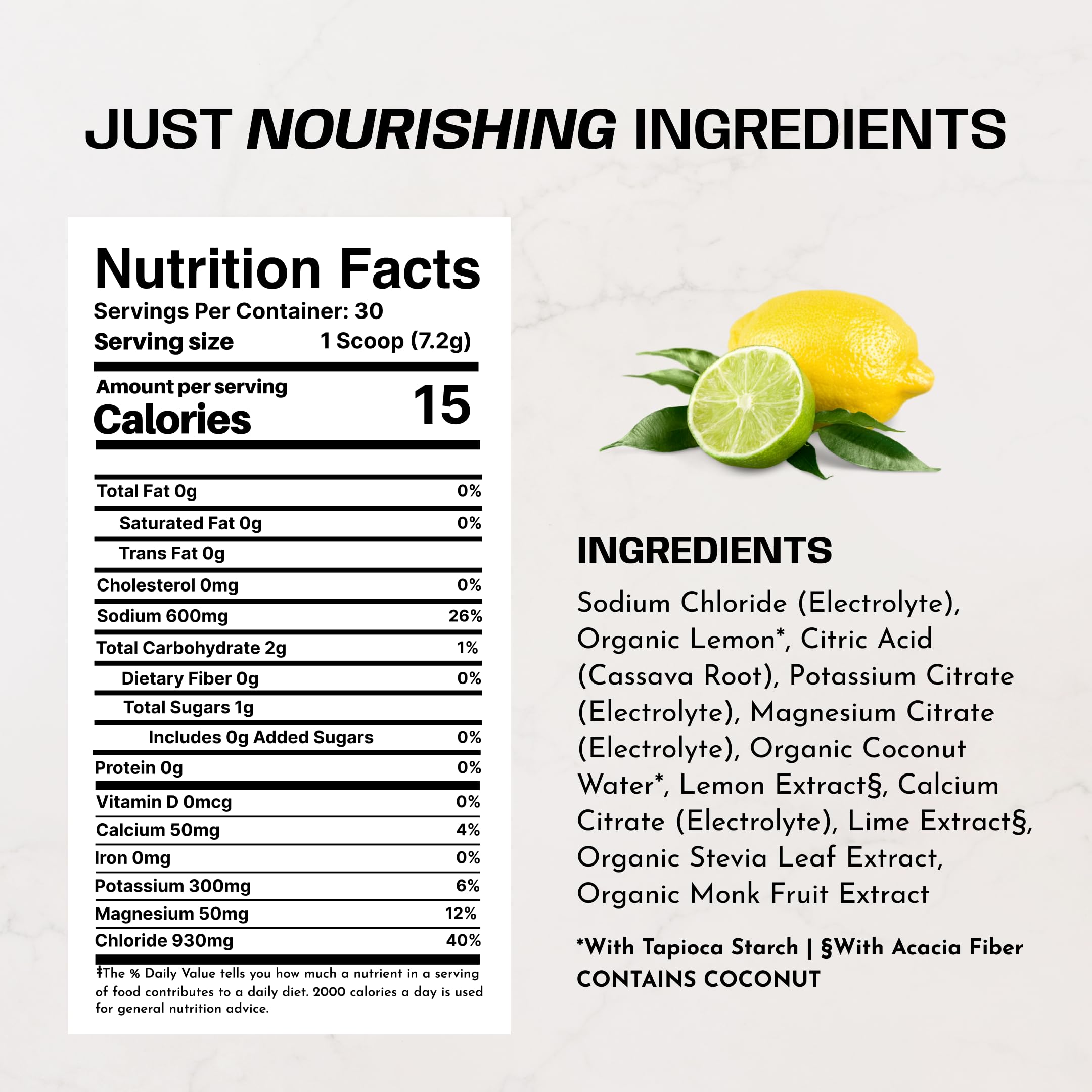JUST INGREDIENTS vaso mezclado con color limón-lima y refresco natural