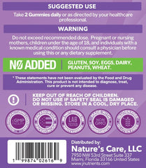 Just Nutrients botella abierta con gomitas que muestra presentación segura