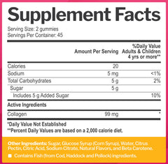 Just Nutrients etiqueta con lista de ingredientes libres de alérgenos