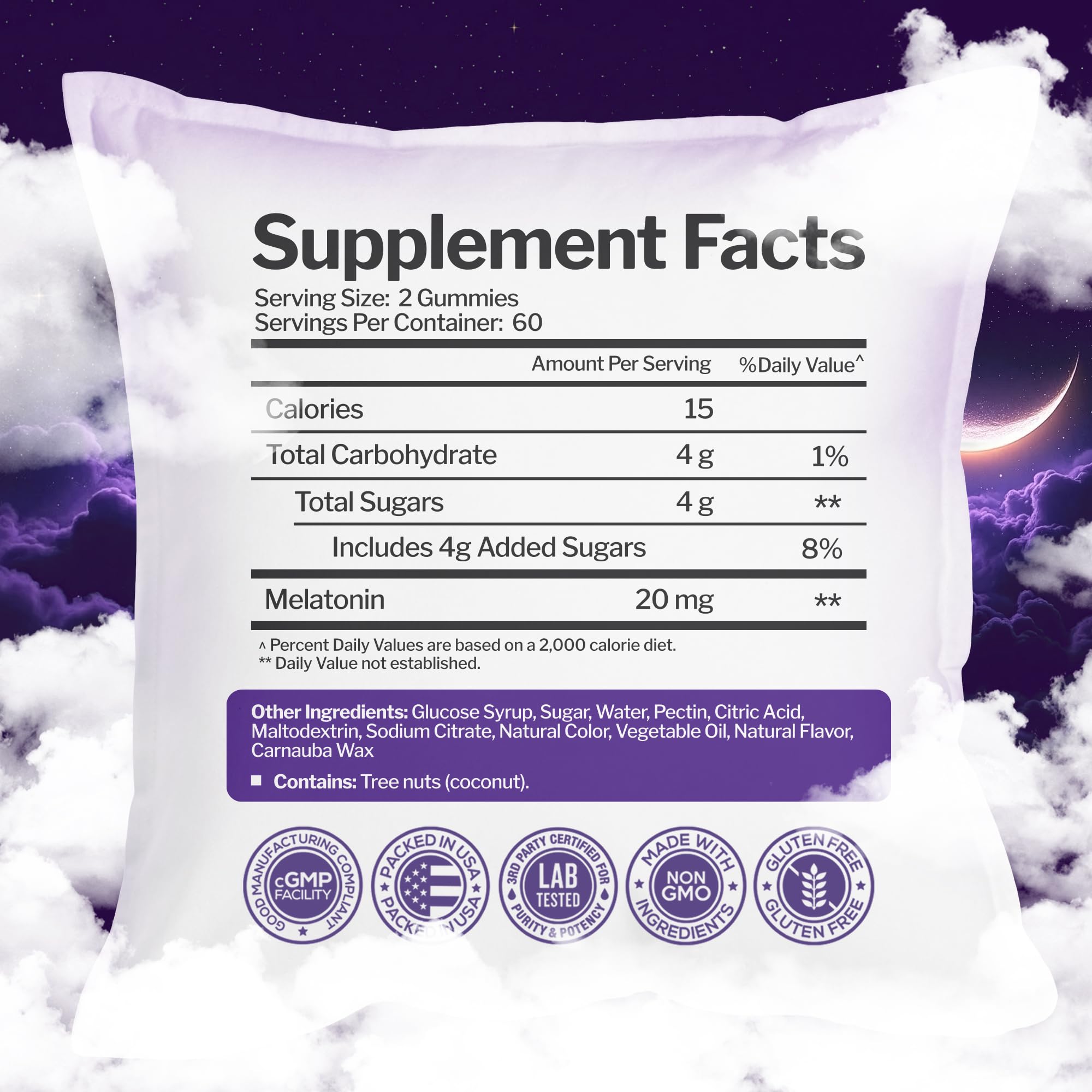 Just Nutrients gominolas junto a taza nocturna sugieren rutina fácil