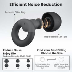 JUSTRVN tapón en oreja durmiendo, reduce ruido nocturno